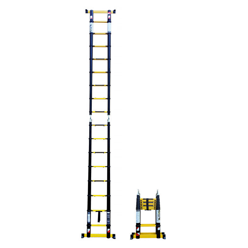 Escabeau télescopique WOERTHER Grafitek ES-440DB-G-B - 2,2m à 4,4m - avec housse