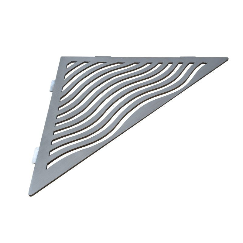 Etagère d'angle triangulaire MARMOX AQUA-TRI - Modèle aqua - Acier inox brossé - Gris - 3mm