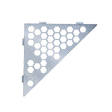 Etagère d'angle triangulaire MARMOX HEXA-TRI - Modèle hexagone - Acier inox brossé - Gris - 3mm