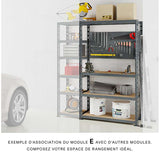*OLD* Extension établi-étagère charge lourde MODULÖ STORAGE avec 4 plateaux de 100 cm de long et 1 panneau (SYSTÈME EXTENSION)