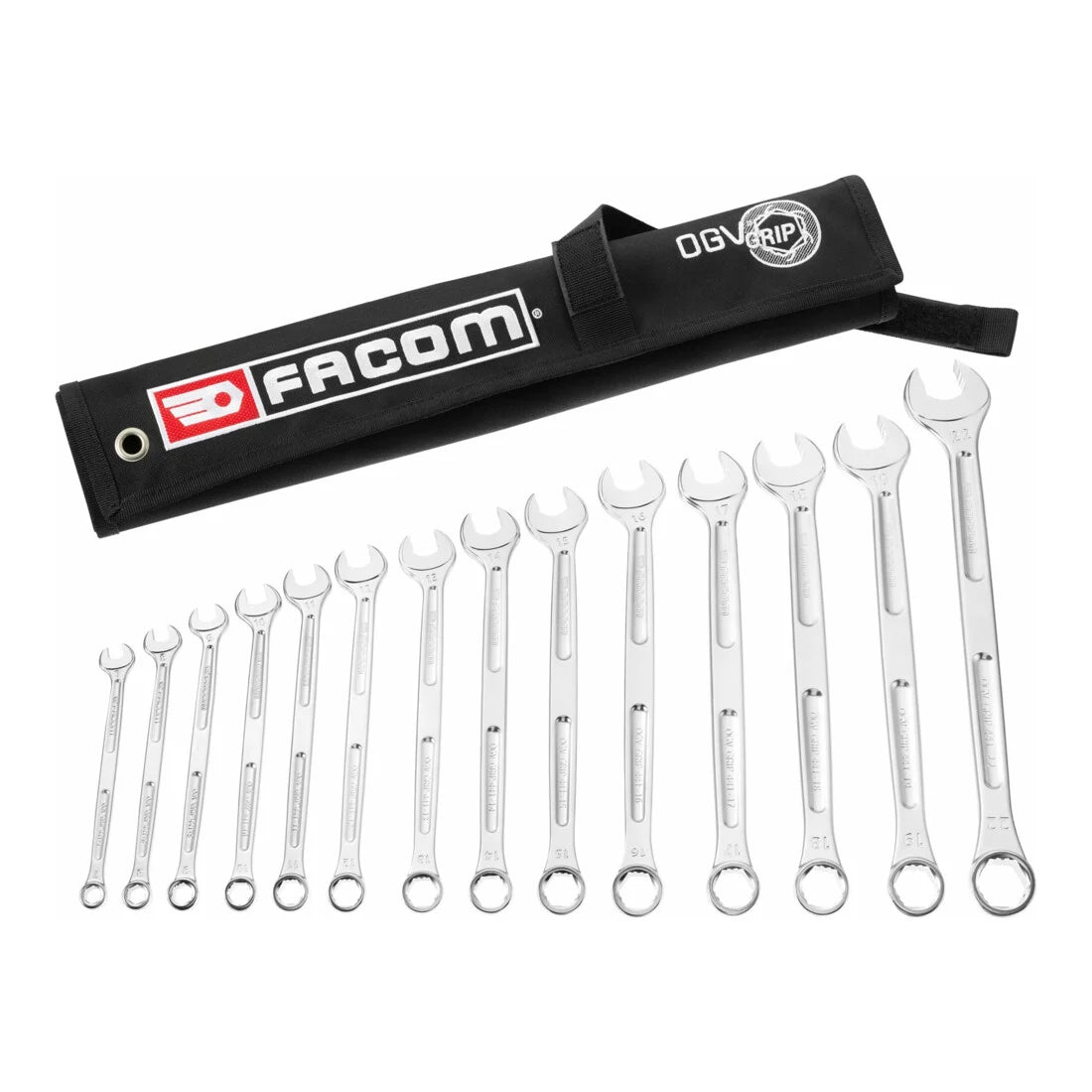 Jeu de 14 clés mixtes 441XL OGV Grip en trousse textile - FACOM 441.JV14GRPPB