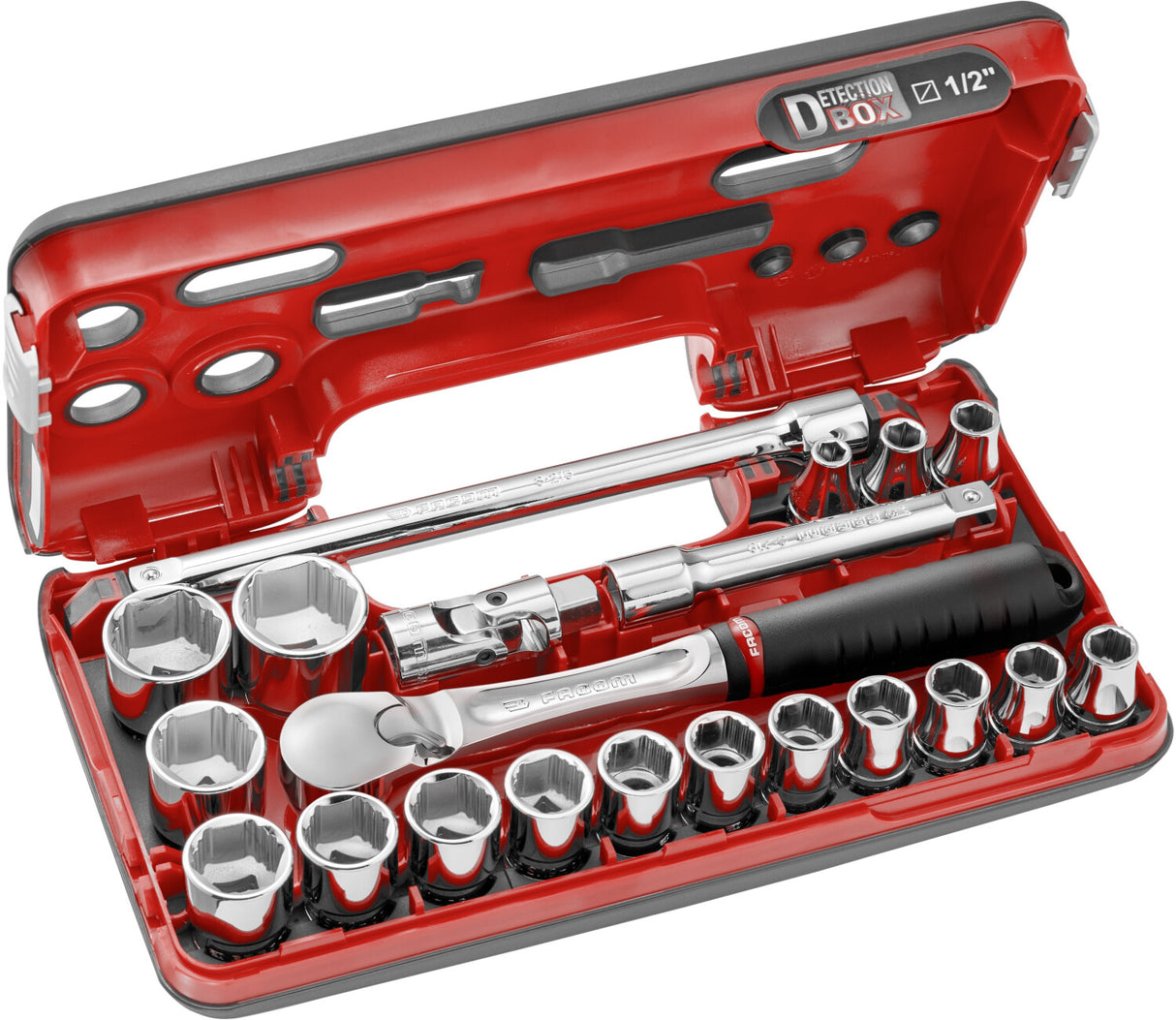Coffret DBOX de douilles 1/2'' 6 pans OGV Grip - FACOM SL.DBOX1GRPPB