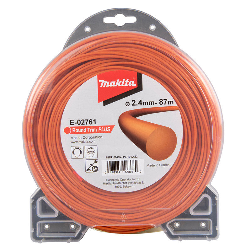 Fil de coupe Orange 2,4mm x 87m rond MAKITA E-02761