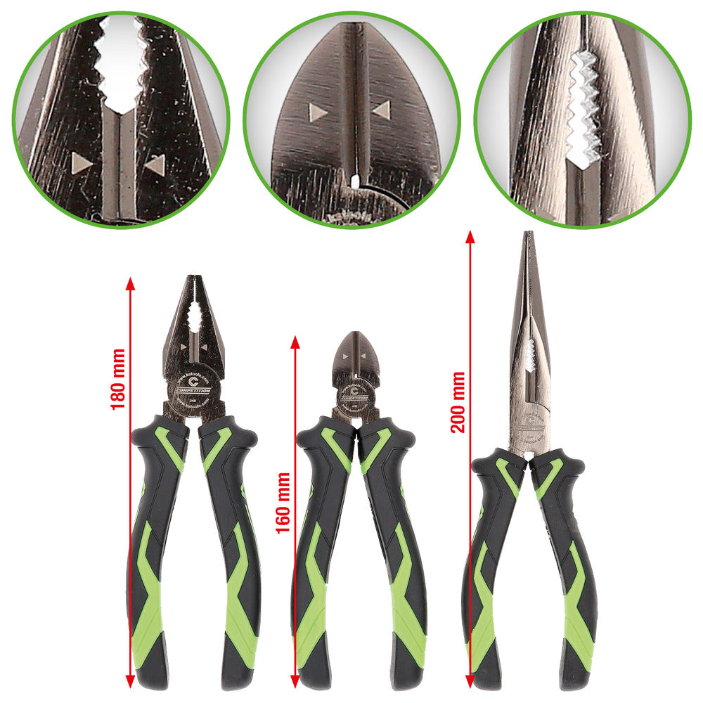 Jeu de pinces COMPETITION, 3 pcs - KS Tools - 512.0310 COMPETITION