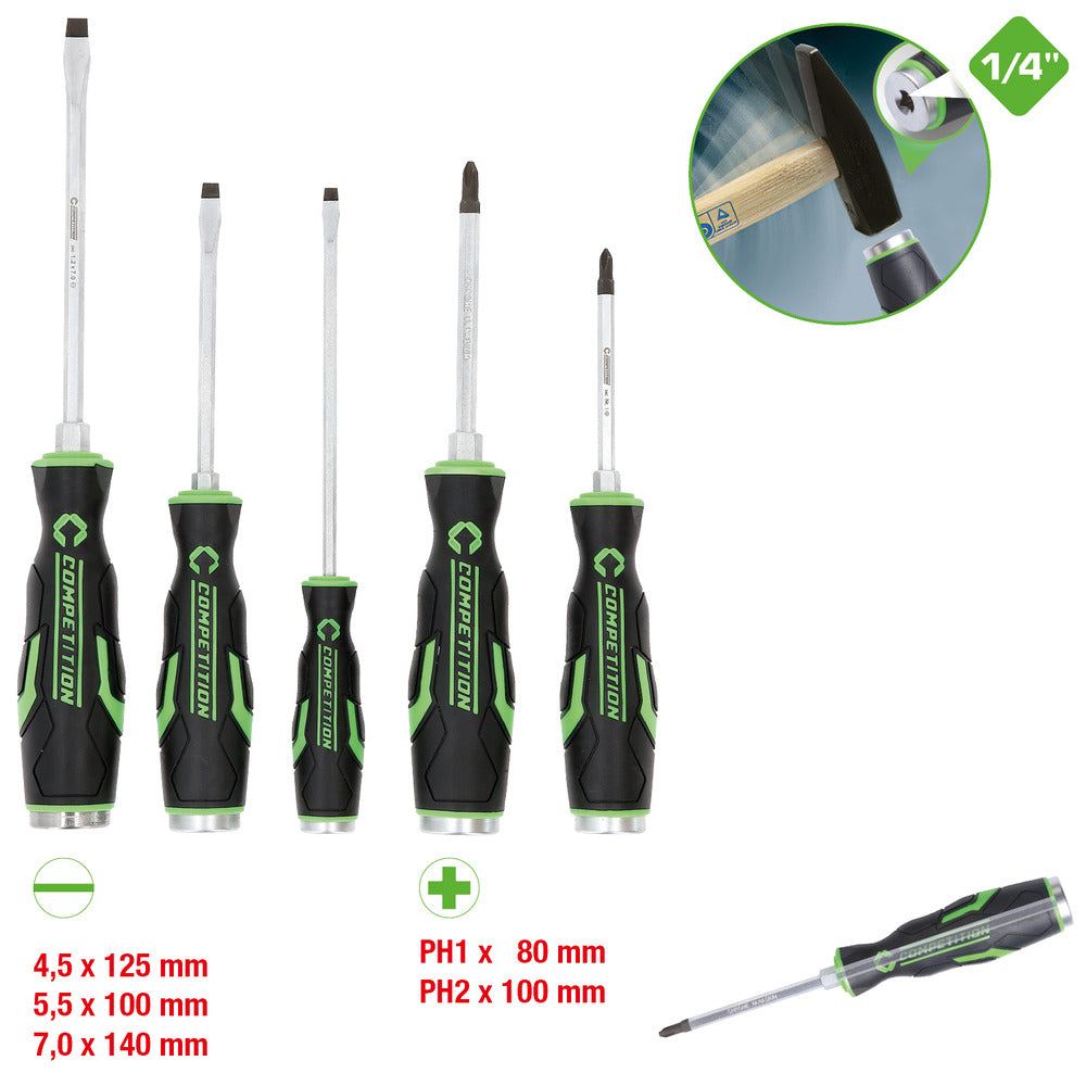Jeu de tournevis COMPETITION, 5 pcs - KS Tools - 512.0706 COMPETITION