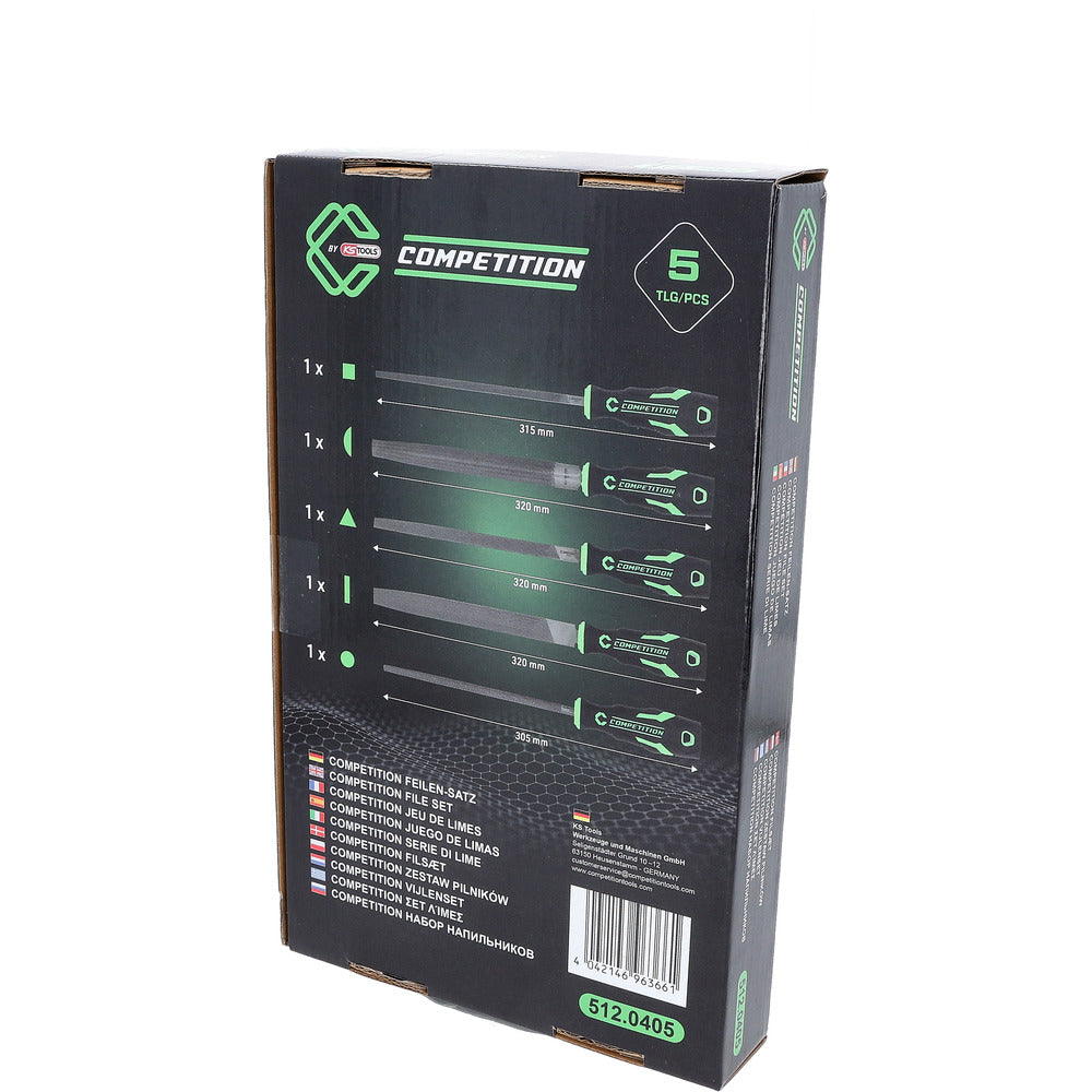 Jeu de limes COMPETITION, 5 pcs - KS Tools - 512.0405 COMPETITION
