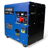 Groupe électrogène diesel HYUNDAI 6500 W - démarrage électrique  - Technologie AVR - Triphasé