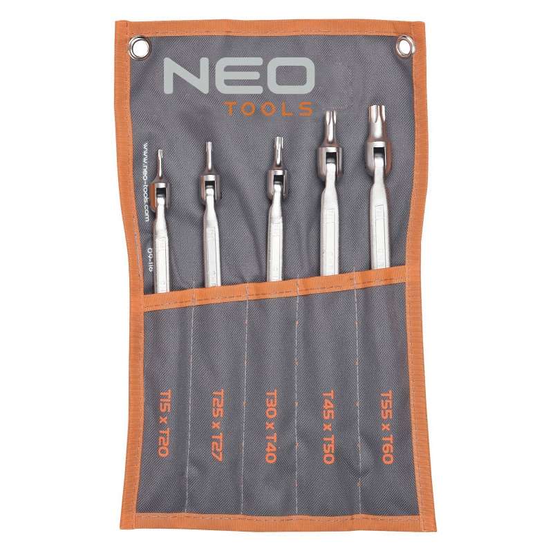 Jeu de 5 clés Torx articulées NEO TOOLS 09-116