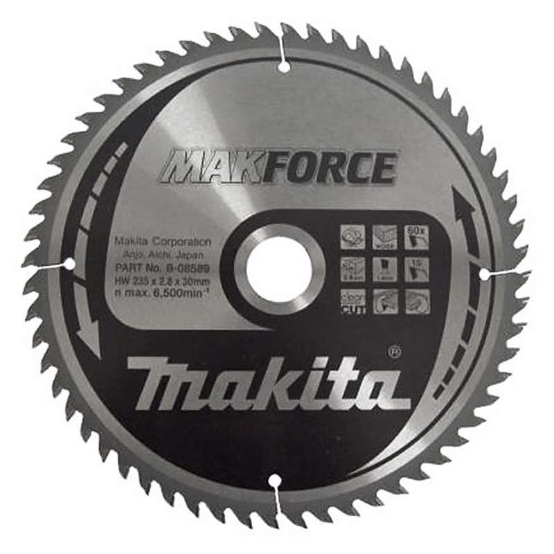 Lame carbure MakForce MAKITA B-08589 pour bois pour Scie circulaire