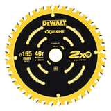 Lame de scie circulaire Ø165 x 20 mm DEWALT EXTREME DT10640-QZ 40T ATB 5°