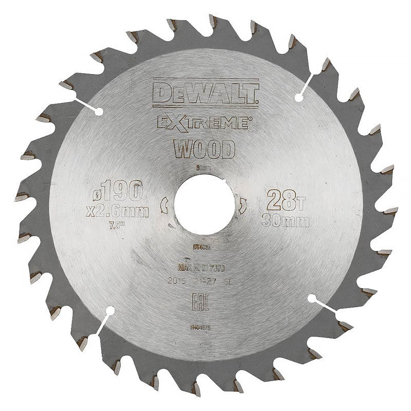 Lame de scie circulaire portative DEWALT DT4031-QZ Extreme Workshop, 184x16mm