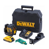 Laser en croix compact avec faisceau vert 18V DEWALT DCLE34021D1-QW avec une batterie 2,0 Ah