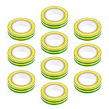 Lot de 10 ruban adhésif isolant PVC pour électricien jaune vert NEO TOOLS 01-529 15 mm x 0.13 mm x 10 m