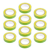 Lot de 10 ruban adhésif isolant PVC pour électricien jaune vert NEO TOOLS 01-529 15 mm x 0.13 mm x 10 m