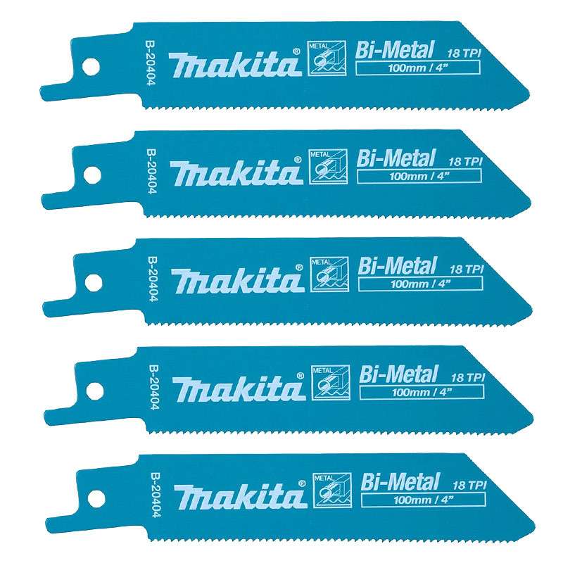 Lot de 5 Lames Bi-Métal MAKITA B-20404 flexibles pour tôles minces (0,7 à 3 mm)