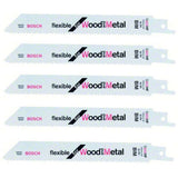Lot de 5 Lames de Scie sabre BOSCH PRO S922HF Bois / Métal