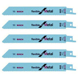 Lot de 5 Lames de Scie sabre BOSCH S922BF Professional - Métal