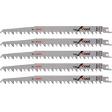 Lot de 5 lames de scie sabre S 1542 K BOSCH 2608650682 pour bois