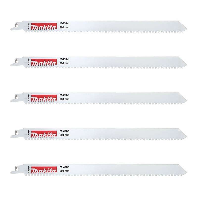 Lot de 5 Lames de scies récipros MAKITA P-45727 M-Force 280 mm