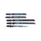 Lot de 5 Lames MAKITA A-86898 pour Scie Sauteuse BOIS, METAL, PVC, PLASTIQUE