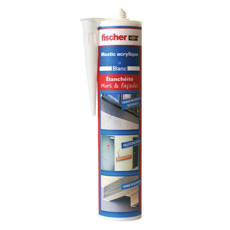 Mastic acrylique FISCHER intérieur / extérieur Chêne clair 300 ml