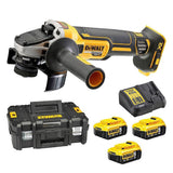 Meuleuse Ø125mm 18V DEWALT DCG405P3-QW avec un coffret et 3 batteries 5,0 Ah