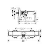 Mitigeur Thermostatique Bain/Douche HANSGROHE 13148000