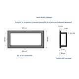 Niche à carreler étanche MARMOX NICHE80/30-INT - Format intérieur 80x30cm - Profondeur 6cm