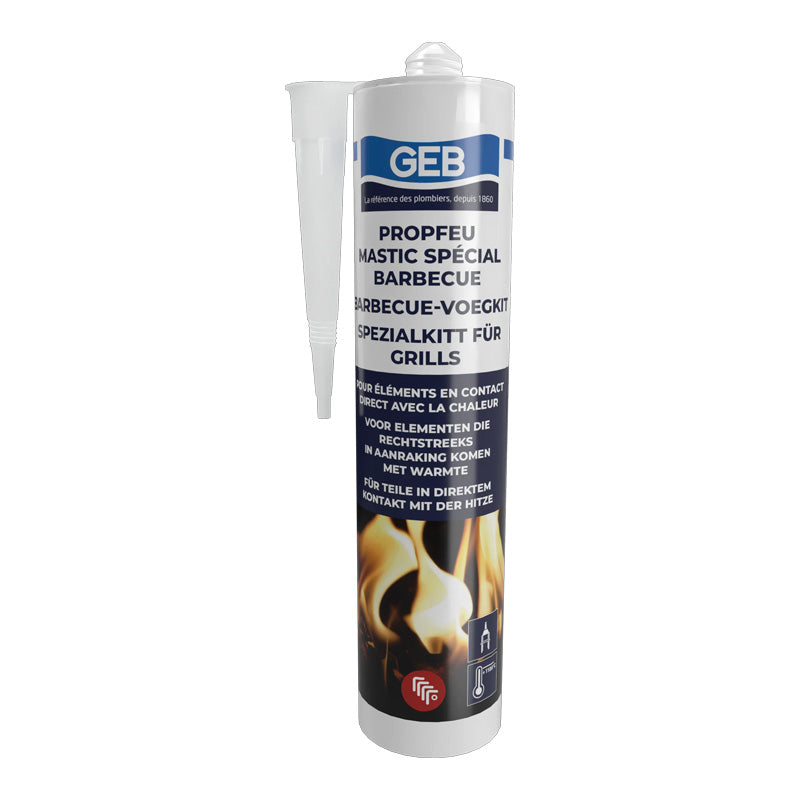 Mastic colle GEB Propfeu spécial barbecue pour les éléments réfractaires 310ml
