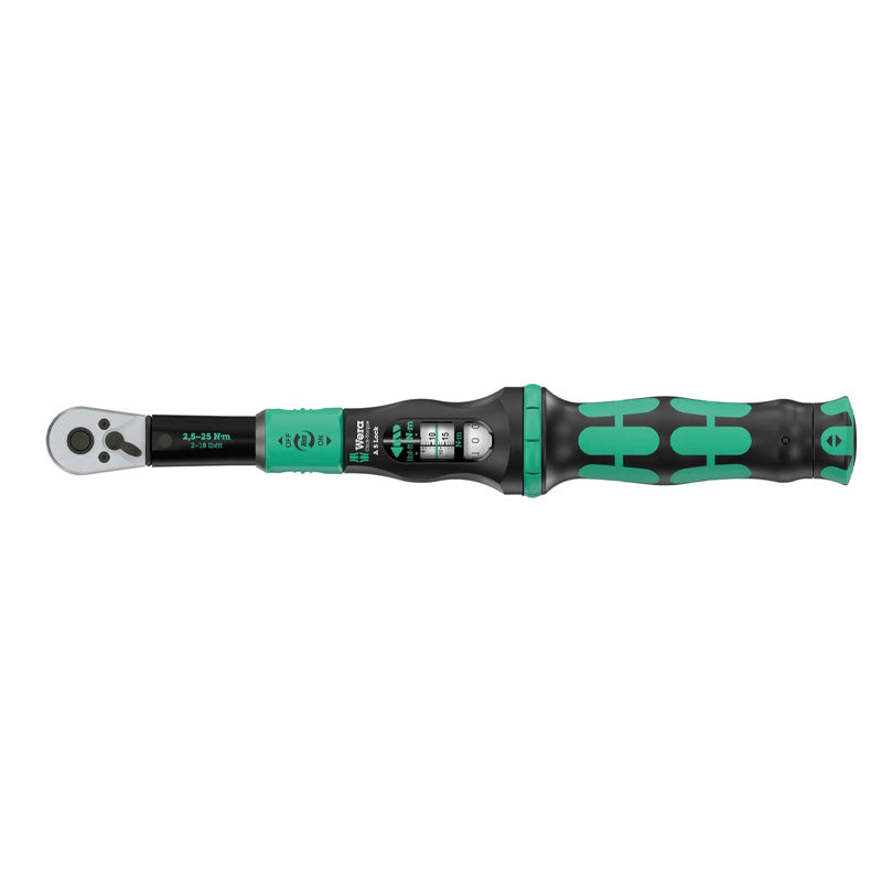 Clé dynamométrique  Click-Torque Lock A 5, 1/4" x 2.5-25 Nm - WERA - 05075690001