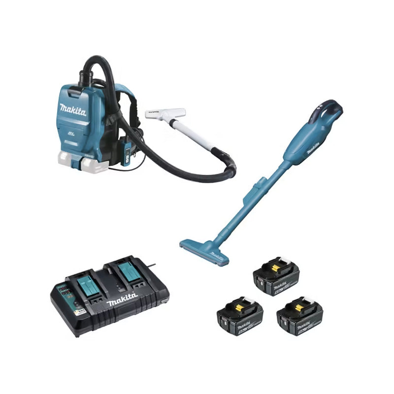 Ensemble de 2 machines d'aspiration et aspirateur balais 18V MAKITA (DVC260 + DCL181F) - DLX2248PT1