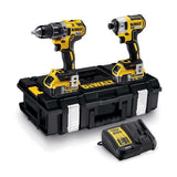 Pack 2 outils 18V DEWALT DCK266P2-QW : Perceuse-visseuse à percussion DCD796 et Visseuse à choc DCF887 avec 2 batteries 5,0 Ah et coffret