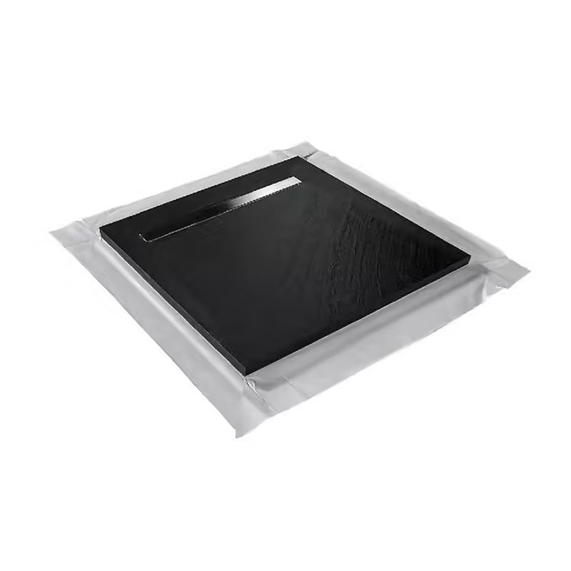 Receveur pierre naturelle graphite noir MARMOX grille caniveau excentrée