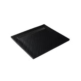Receveur pierre naturelle graphite noir MARMOX grille caniveau excentrée