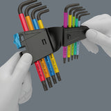 Jeu de clés torx  967/9 TX Multicolour HF 1, 9 pièces - WERA - 05024179001