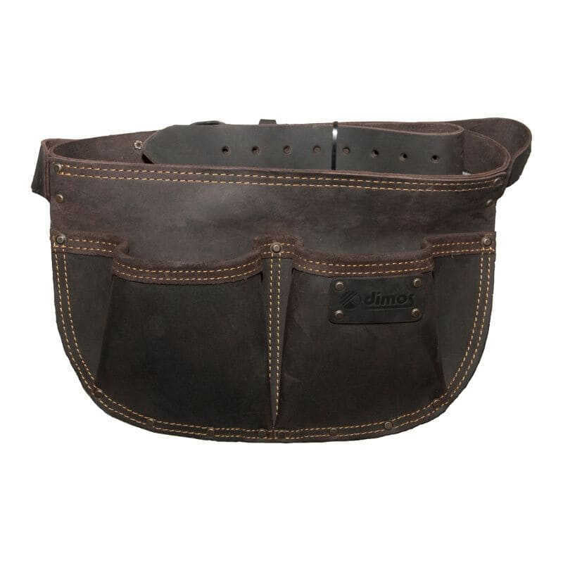 Poche à clous - DIMOS - 205736 - arrondie cuir avec ceinture - 2 compartiments