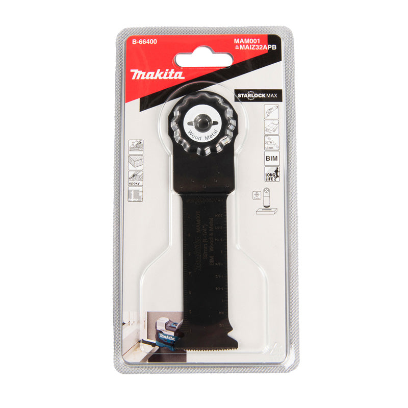 Lame de coupe plongeante Makita B-66400 Starlock Max 32mm BIM bois et metal