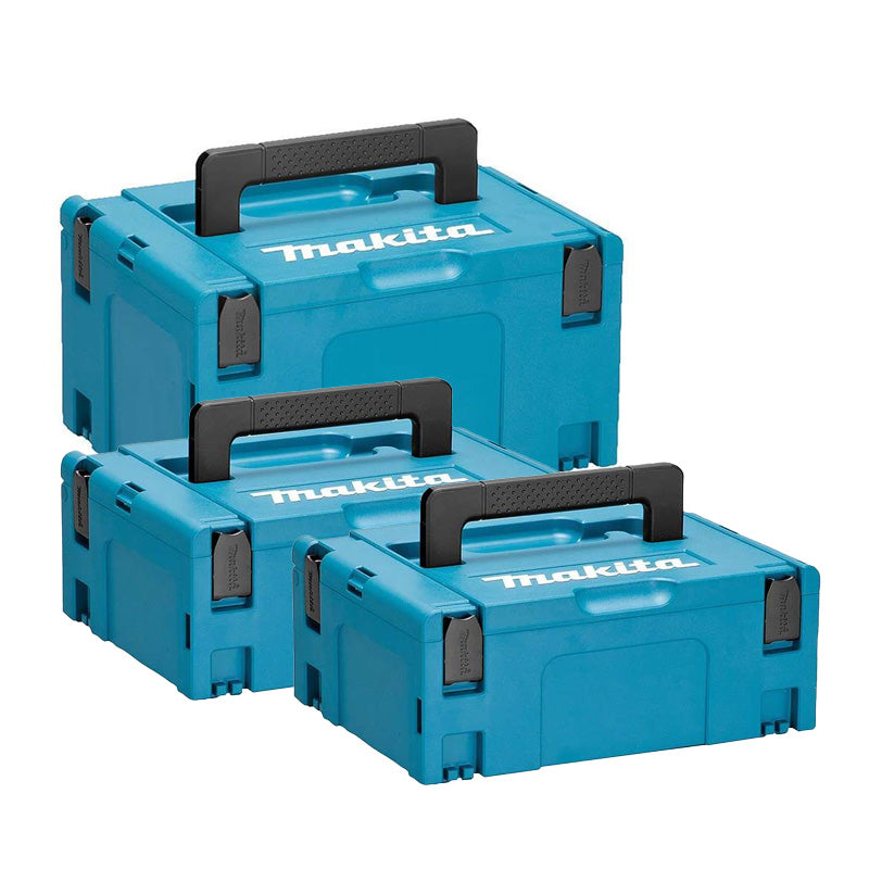 Lot de 3 boites de transport MAKITA MAKPAC taille 2 (x2) et 3 (x1)
