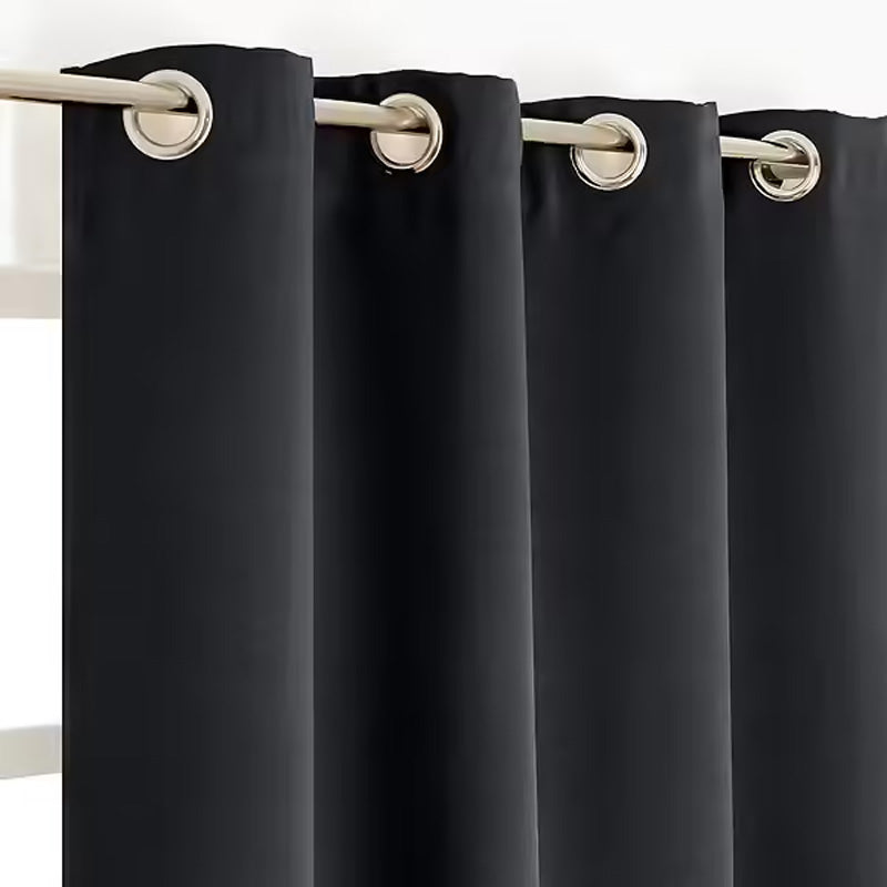 Rideau avec oeillets - Occultant - Noir - 140x240cm