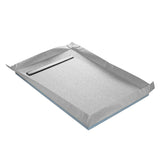 Receveur à carreler MARMOX et grille caniveau inox excentrée