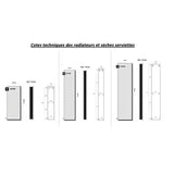 Radiateur électrique MARMOX miroir vertical