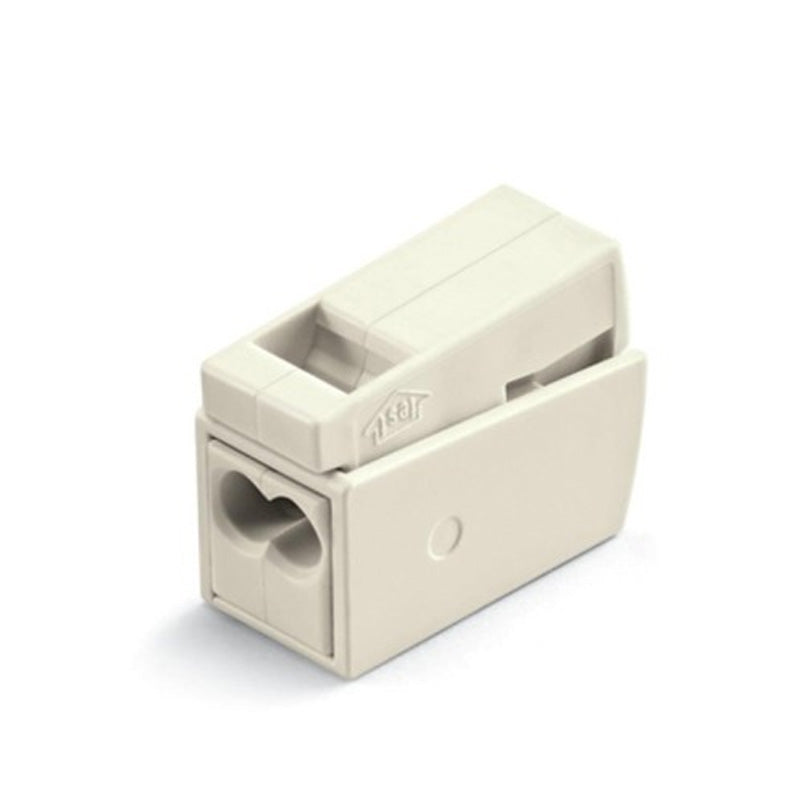 Lot de 100 bornes pour luminaires WAGO 2,5 mm² / 2 rigides - 1 souple / 105°C / Blanc