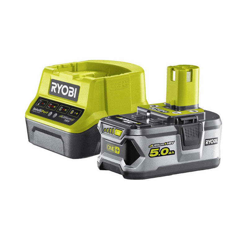 Pack 1 batterie RYOBI RC18120-150 18V One+ - Li-Ion 5 Ah + chargeur rapide