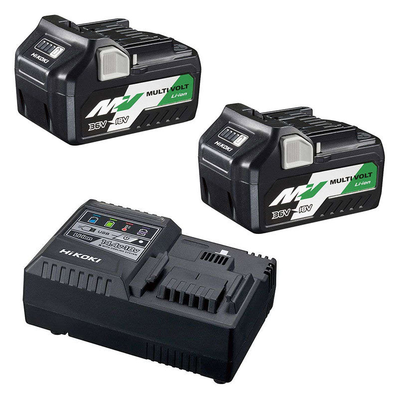 Pack 2 Batteries HIKOKI BSL36A18 18V 5.0Ah / 36V 2.5Ah + Chargeur UC18YSL3