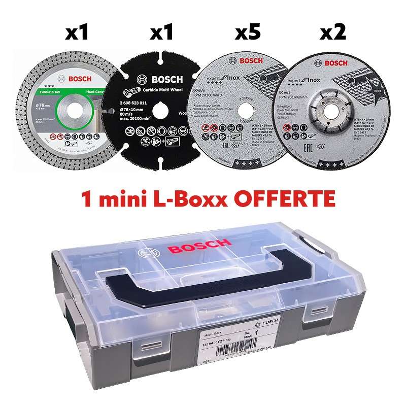 Pack 9 disques en mini L-Boxx BOSCH PRO 06159975VC
