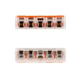 Pack de 100 bornes de connexion rapide à levier WAGO 5 entrées fil souple et rigide - S221