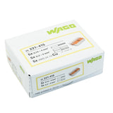 Pack de 25 Bornes à levier WAGO 221-415 - 5 x 4 mm²