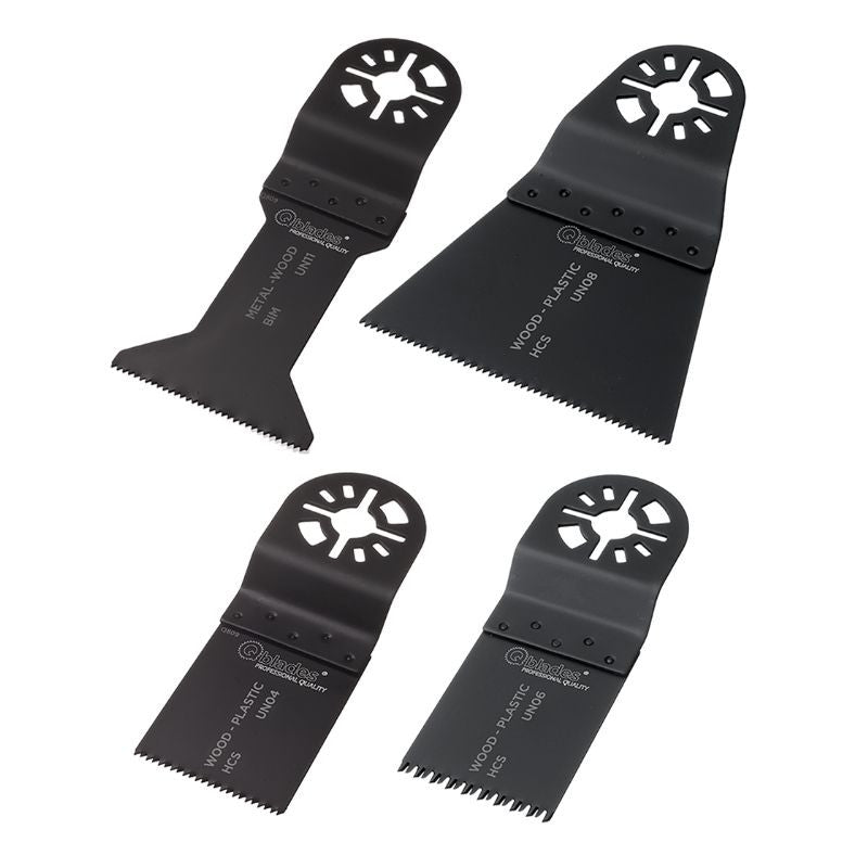Pack de 4 lames scie standard QBLADES UN92 pour bois / plaque de plâtre / plastique