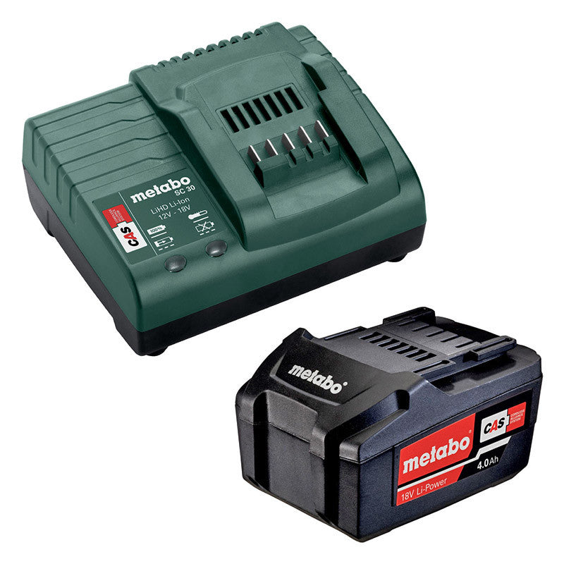 Pack de base METABO 1 Batterie 4,0Ah + 1 Chargeur SC 30