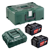 Pack Energie METABO 2 Batterie 4,0 Ah Li-Power + Chargeur ASC 55 + Coffret metaBOX